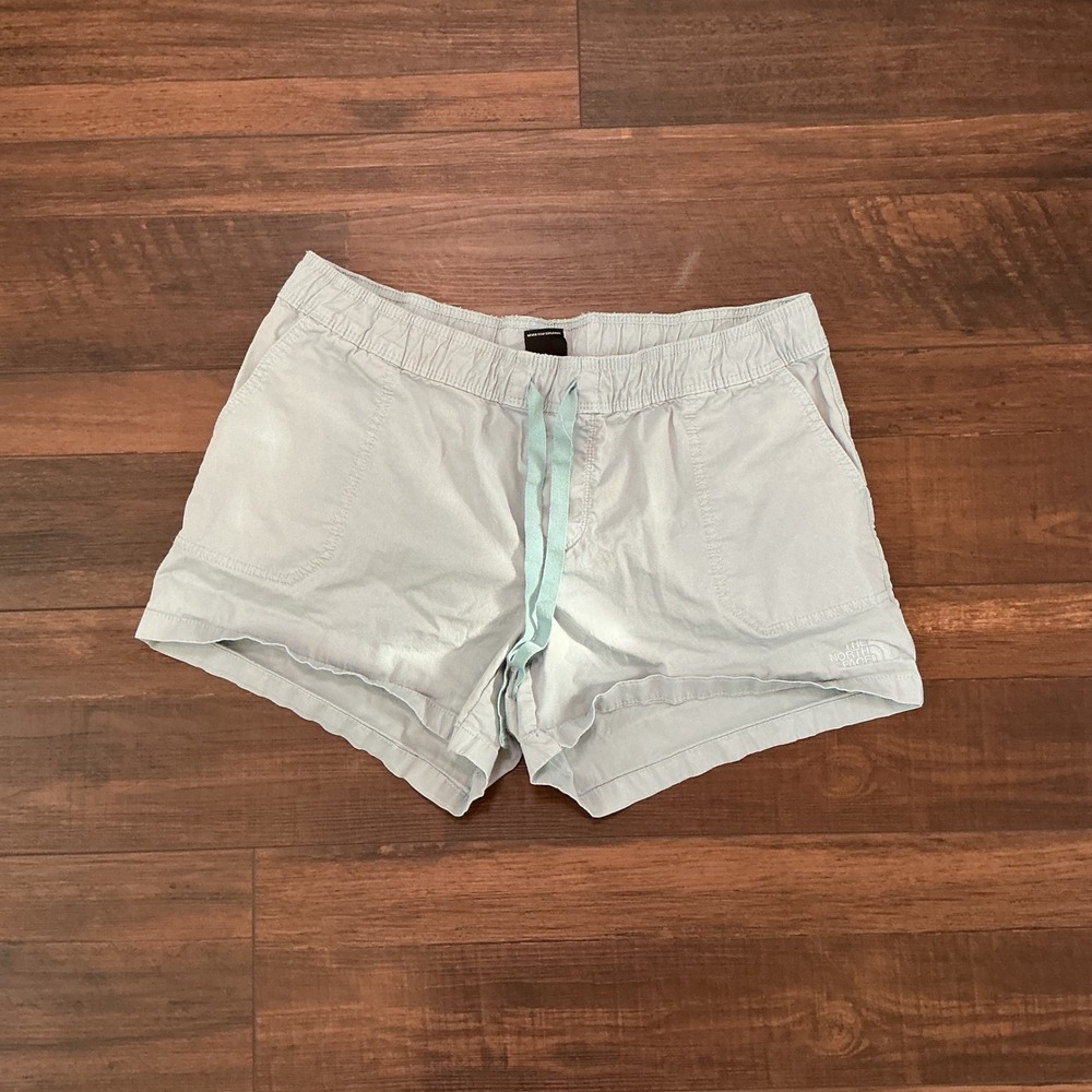 The North Face Hiking Shorts Light Sage Green Drawstring Waist Large Outdoor L